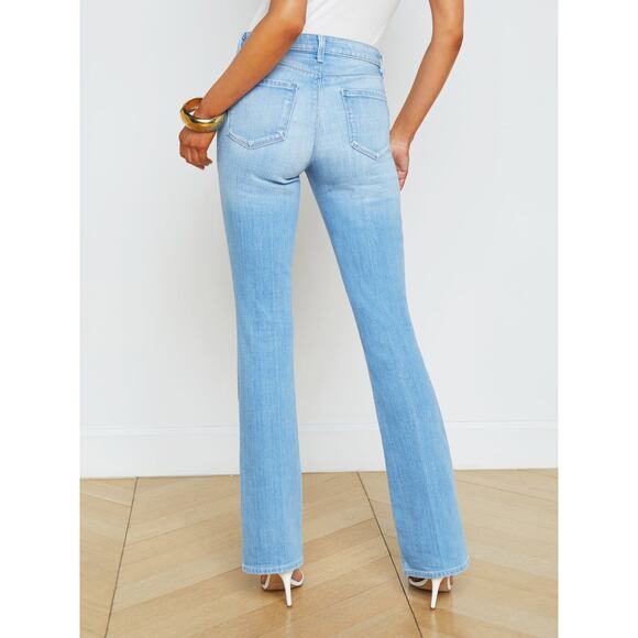 L’Agence Selma Flare Leg High Rise Denim Blue Jeans Size 27 - Picture 3 of 13